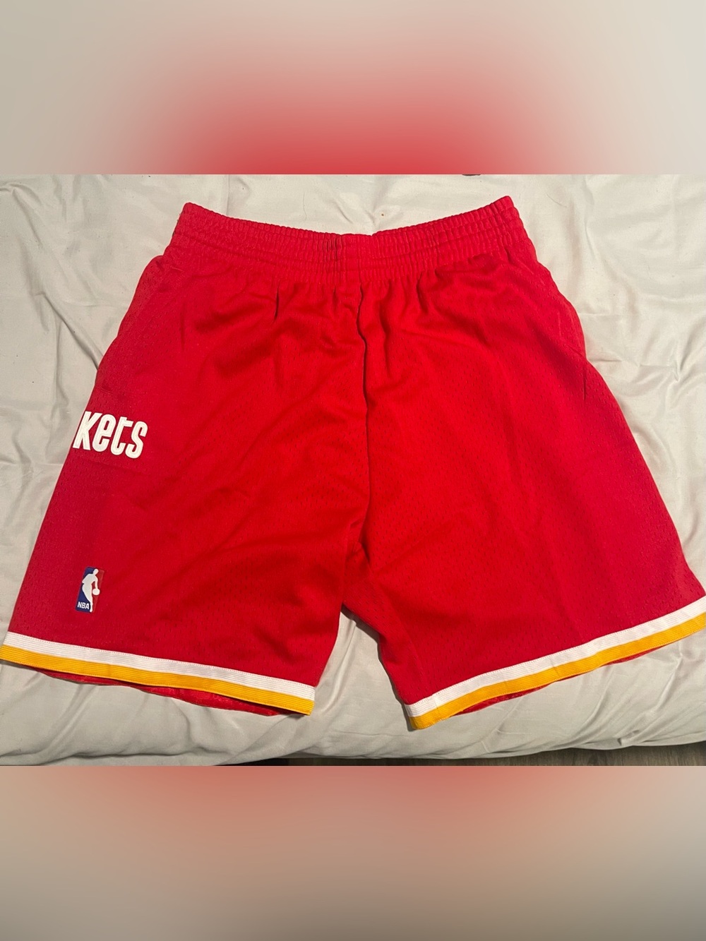 Houston Rockets Mitchell & Ness 1993-94 🏆 Red Swingman Basketball Shorts Large